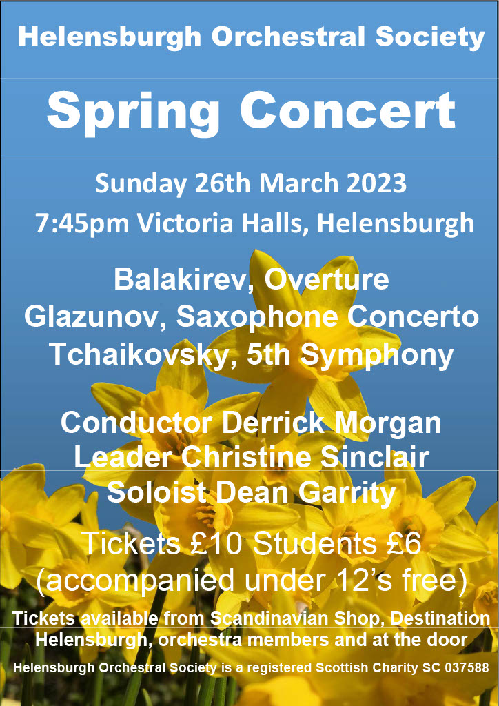 Spring Concert March 2023 Helensburgh Orchestral Society